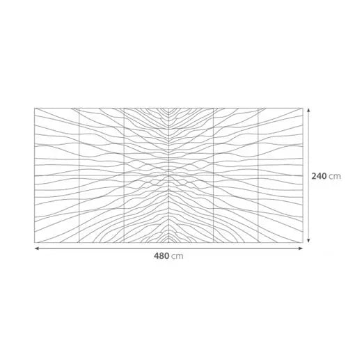 Dimensions of 3D MURAL - ILLUSION 3D Gypsum Wall Panels  | DecorMania UK
